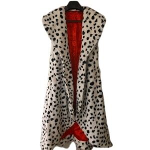 Cruella De Vil Walt Disney Costume Cosplay Jacket Red Gloves Size S/M EXCELLENT